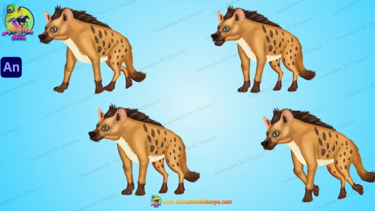 2D Animated Hyena Character Pack for Jungle & Moral Stories