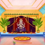 Lord Ganesh Temple Interior Background- (PSD & PNG)