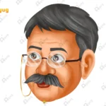 Indian Jamidar Head – Seth Ji / Rich Landlord Character (Available in Animated .FLA & Static .PSD)