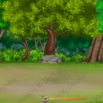 Lush Green Forest Clearing - Deep Jungle 2D Animation Background