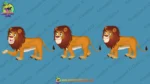 Majestic 2D Animated Lion Character Pack for Jungle & Moral Stories