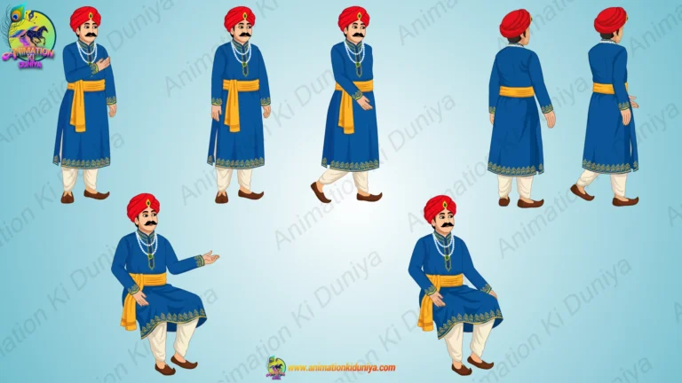Royal Indian Vazir (Minister , Mantri ) 2D Character Set