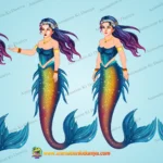 Beautiful 2D Mermaid Character Rig