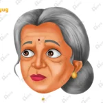 Indian Old Man Head – Grandfather / Village Elder Character (Available in Animated .FLA & Static .PSD)