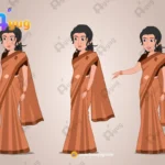 Poor Indian Woman / Garib Maa Character – Rigged & Animated for Adobe Animate CC (Poverty Asset)