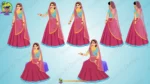 Beautiful Indian Princess (Rajkumari) 2D Character Set