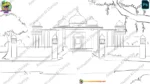 Grand Royal Palace ( Rajmahal ) Exterior - 2D Cartoon Castle Landscape (PSD & PNG) - Image 3