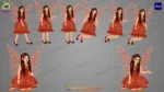 Magical Red Fairy Character Pose Sheet | 2D Animation Assets | Animation Ki Duniya