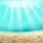 Under Water Sea Bed Background with Sun Rays (PNG & PSD)