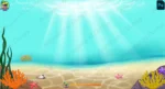 Under Water Sea Bed Background with Sun Rays (PNG & PSD)
