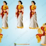 2D Cartoon Indian Queen ( Rani ) Character Set - Royal Princess Poses for Animation
