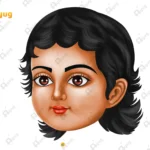 Small Little Girl Head – Cute Short Hair Toddler / Baby Girl Character (Available in Animated .FLA & Static .PSD)
