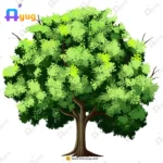 Indian Sticky Tree Vector – Bushy Park Tree with Exposed Twigs (Available in Animated .FLA & Static .PSD)