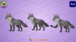 2D Animated Wolf Character Pack for Jungle & Dark Moral Stories