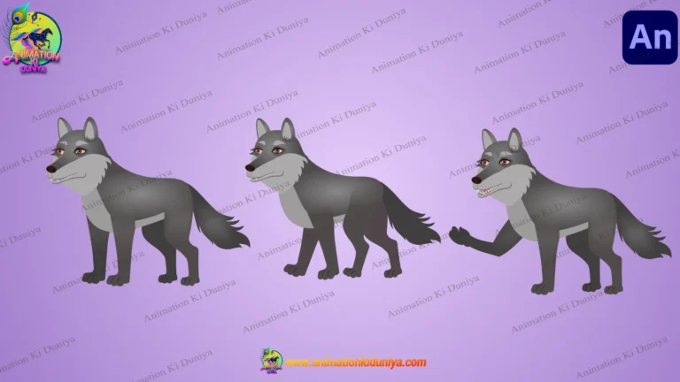 2D Animated Wolf Character Pack for Jungle & Dark Moral Stories
