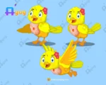Cute Yellow Bird / Chidiya Character – Fully Rigged for Adobe Animate CC (Cartoon Bird) - Image 2
