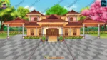 Luxury Mansion Bungalow Background for 2D Animation - High Quality