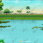 Village Beautiful Pond PSD High Quality Background