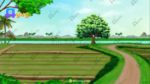 Indian Village Khet (Crop Field) PSD High Quality Background
