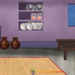 Traditional Indian Village Kitchen and Living Room Background- (PSD & PNG)