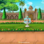 Premium King's Garden View PSD High Quality Background
