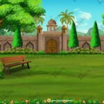 New King's Garden View PSD High Quality Background