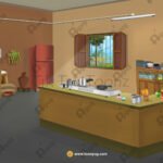 Rich Village Kitchen PSD High Quality Background