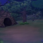 Village Jungle Cave Night View PSD High Quality Background