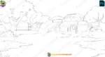 Traditional Indian Village Background with Mud Houses - 2D Animation (PNG & PSD) - Image 2