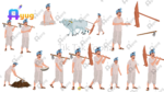 16 Premium Indian Village Characters For Moral Story Animated Human Characters ( Jamidar, Woman, Shikari, Sadhu, Kisan, Krishn, Ghost, Jinni, Thief, Poor Man) - Image 15