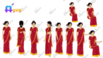 Indian Village Girl In Saree Animated Human Character - Image 5