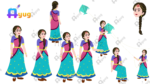 Village King's Rani Daughter Animated Human Character - Image 5