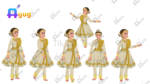 King's Nartaki (Dancer) Animated Human Character - Image 5