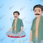 Indian Village Poor Lakadhara (Woodcutter) Animated Human Character