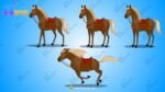 2-in-1 Horse Asset Pack: Professional White & Brown Stallions with Gallop & Walk Cycles (.FLA) - Image 4