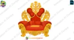 Royal Golden Throne - King's Chair 2D Animation Prop (PSD & PNG)