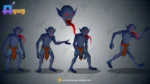 Evil Blue Goblin / Dark Forest Demon – Fully Animated & Rigged for Adobe Animate CC