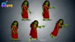 Evil Green Spirit / Chudail Character – Fully Animated & Rigged for Adobe Animate CC