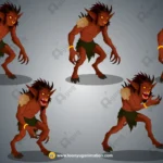 Red Demonic Beast / Maha Rakshas – Fully Animated & Rigged for Adobe Animate CC