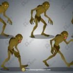 Zombie Goblin / Undead Green Spirit – Fully Animated & Rigged for Adobe Animate CC