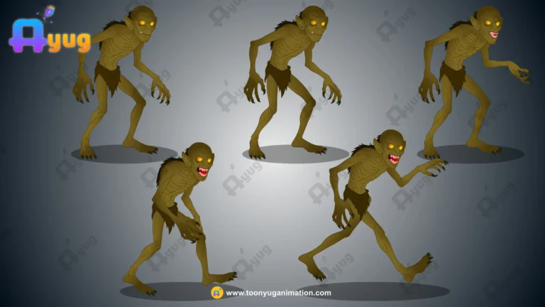 Zombie Goblin / Undead Green Spirit – Fully Animated & Rigged for Adobe Animate CC