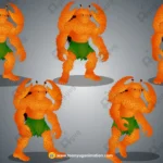 Kekda Rakshas / Crab Monster – Fully Animated & Rigged for Adobe Animate CC