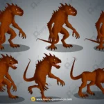 Savage Lizard-Monster / Reptilian Beast – Fully Animated & Rigged for Adobe Animate CC