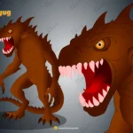 Savage Lizard-Monster / Reptilian Beast – Fully Rigged for Adobe Animate CC