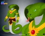 Naga Warrior / Snake Man Character – Fully Rigged for Adobe Animate CC