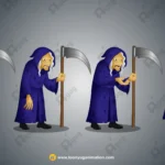 Old Witch / Dark Monster Character – Fully Animated & Rigged for Adobe Animate CC (Horror Story Asset)