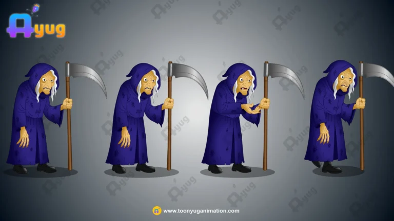 Old Witch / Dark Monster Character – Fully Animated & Rigged for Adobe Animate CC (Horror Story Asset)