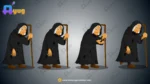 Old Witch & Kind Hag Dual Character Set – Fully Animated & Rigged for Adobe Animate CC