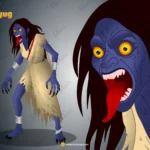 Vengeful Blue Spirit / Purple Chudail Character – Fully Rigged for Adobe Animate CC