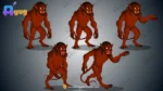 Monster Monkey / Vanar Rakshas – Fully Animated & Rigged for Adobe Animate CC